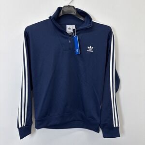 NWT Adidas Funnel Neck TT Track Top 1/4 Zip Jacket Red MSRP $80 Mens M